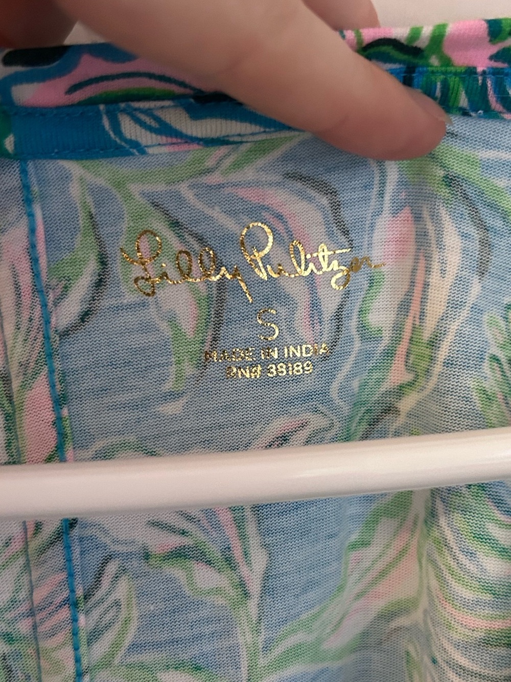 Lilly Pulitzer Tessa Three Quarter Sleeve V Neck Dress Small Cumulus Blue Chick - Picture 3 of 14